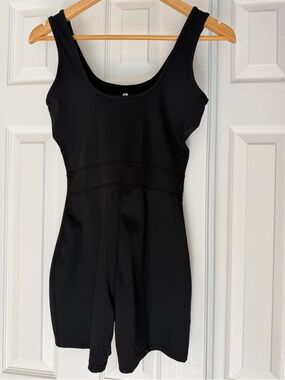 4/$25 Active Domino Black Sleeveless Athletic Short jumpsuit Women’s Size S